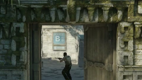 Close-up of the aim point just before the throw
