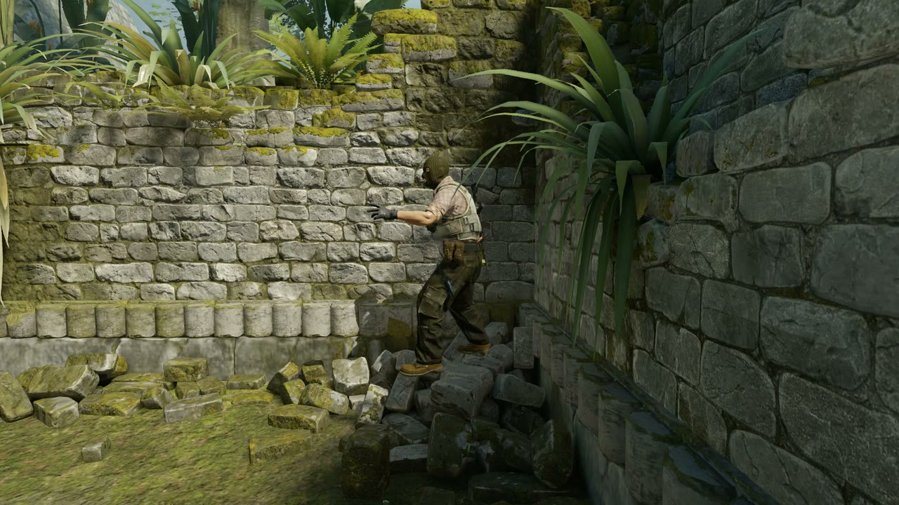 Third-person view of the setup position