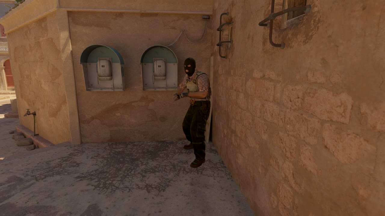 Third-person view of the setup position