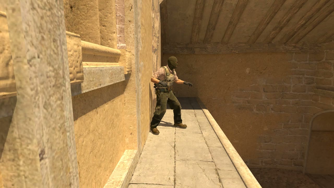 Third-person view of the setup position