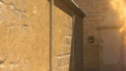 Close-up of the aim point just before the throw