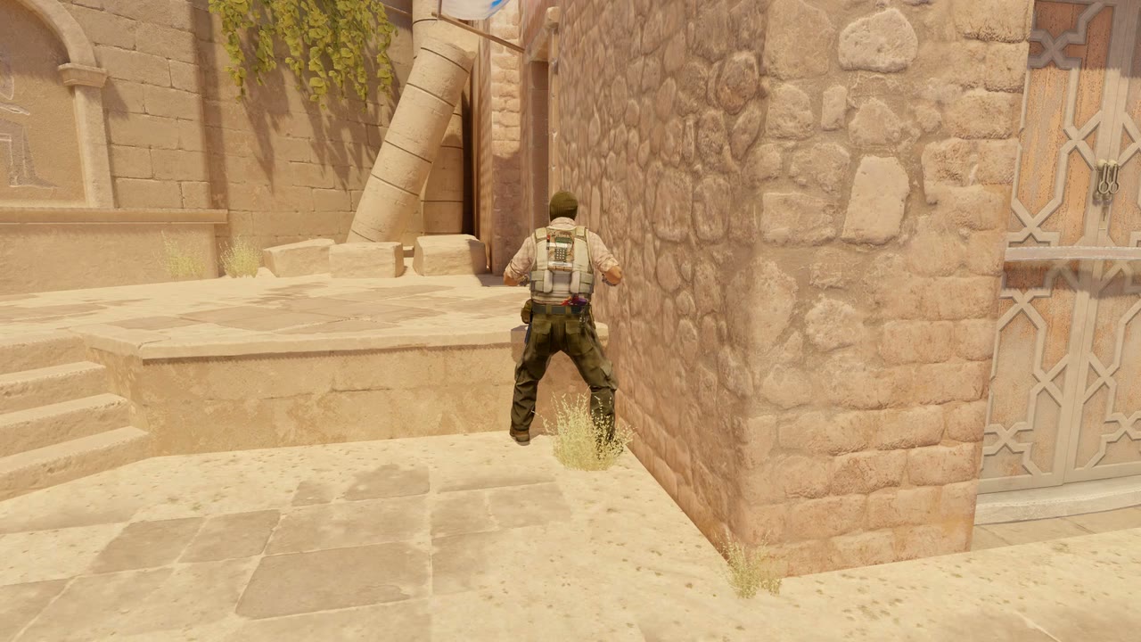Third-person view of the setup position