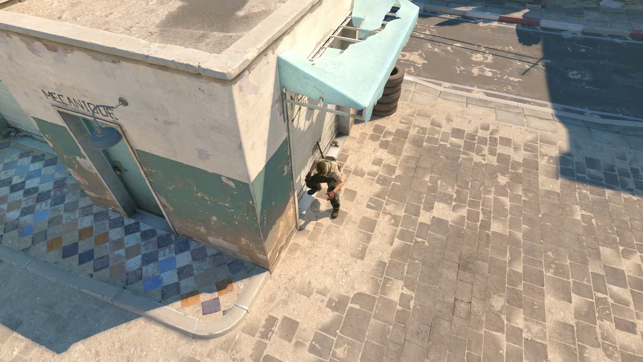 Third-person view of the setup position