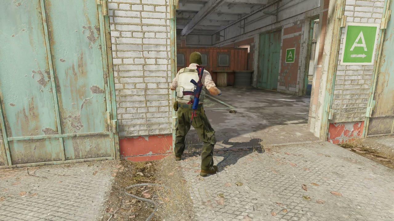 Third-person view of the setup position