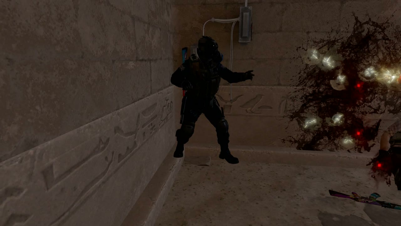 Third-person view of the setup position