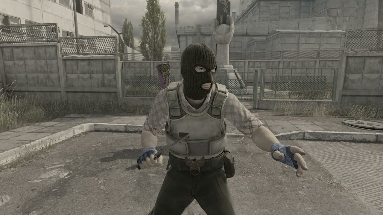 Third-person view of the setup position