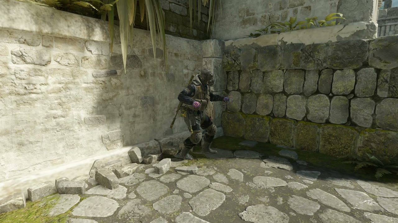 Third-person view of the setup position