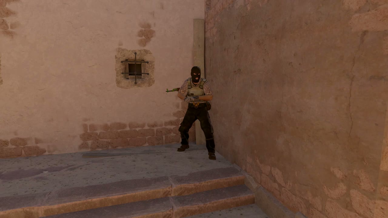 Third-person view of the setup position