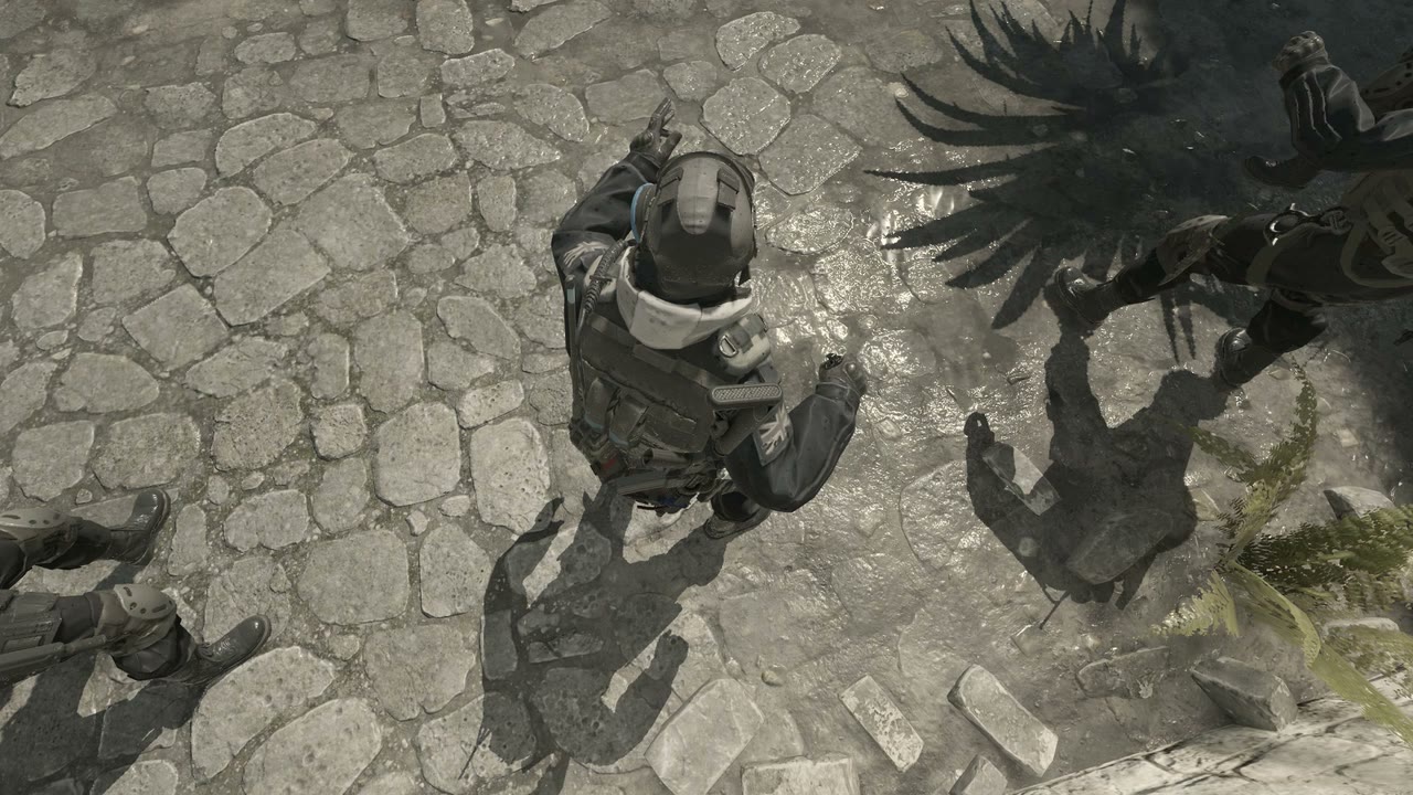 Third-person view of the setup position