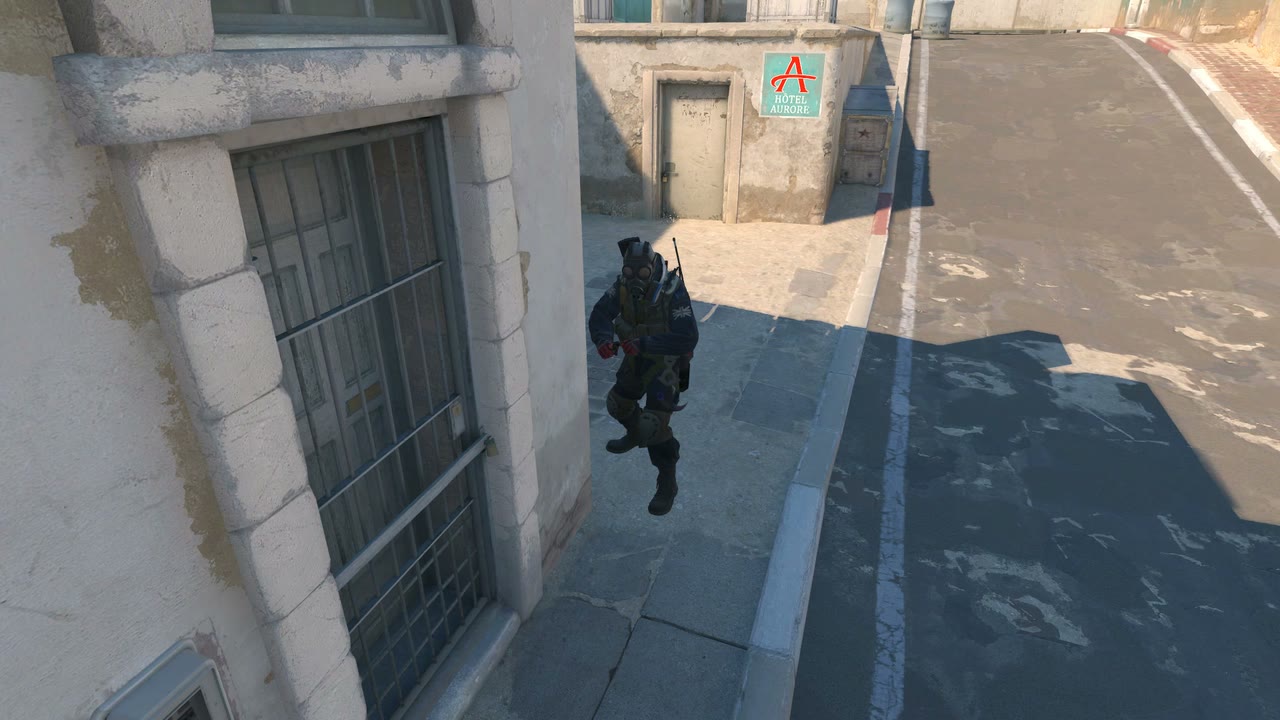 Third-person view of the setup position