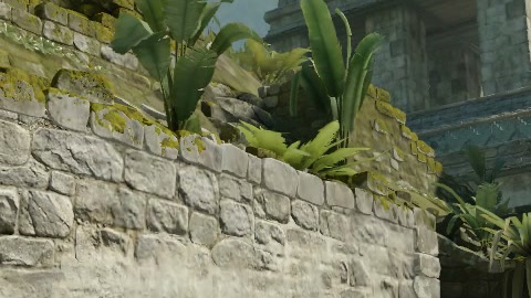 Close-up of the aim point just before the throw