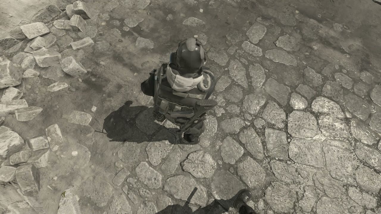 Third-person view of the setup position