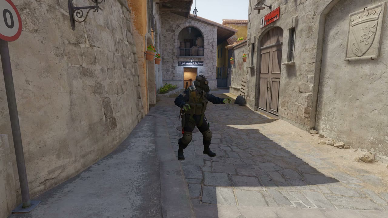 Third-person view of the setup position