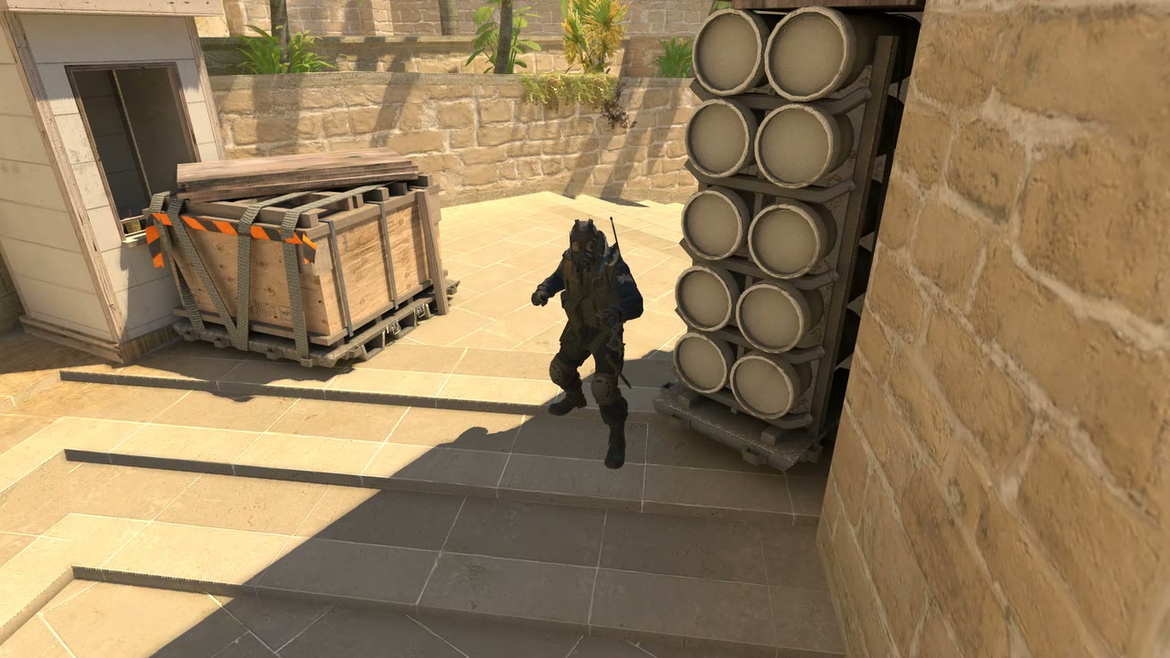 Third-person view of the setup position