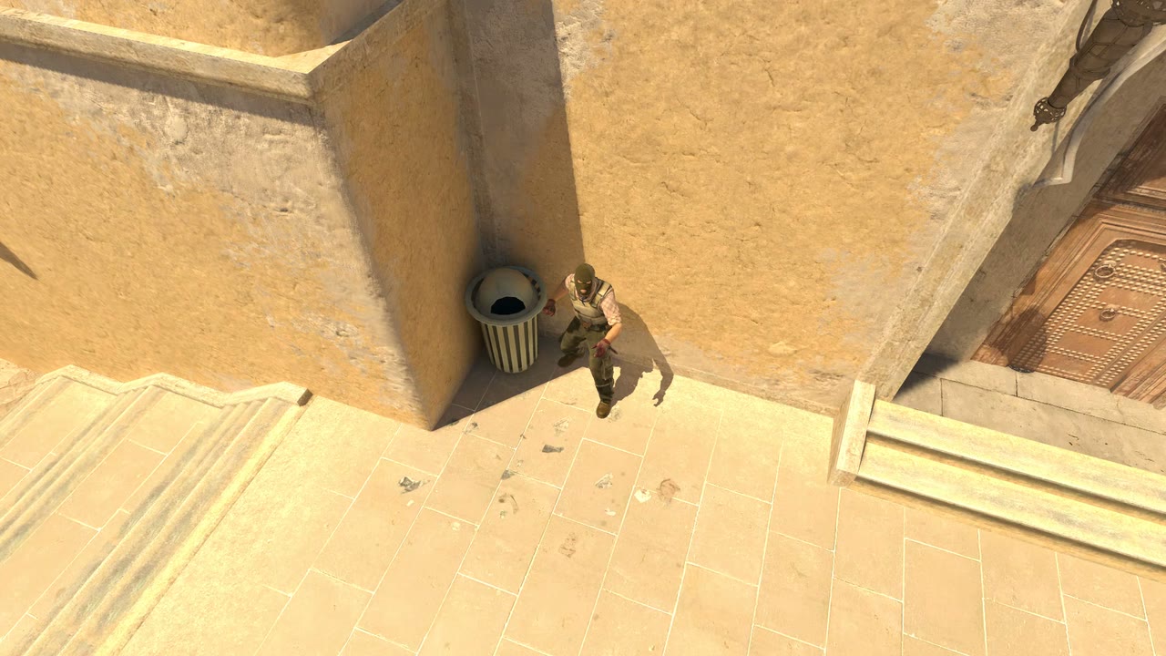 Third-person view of the setup position