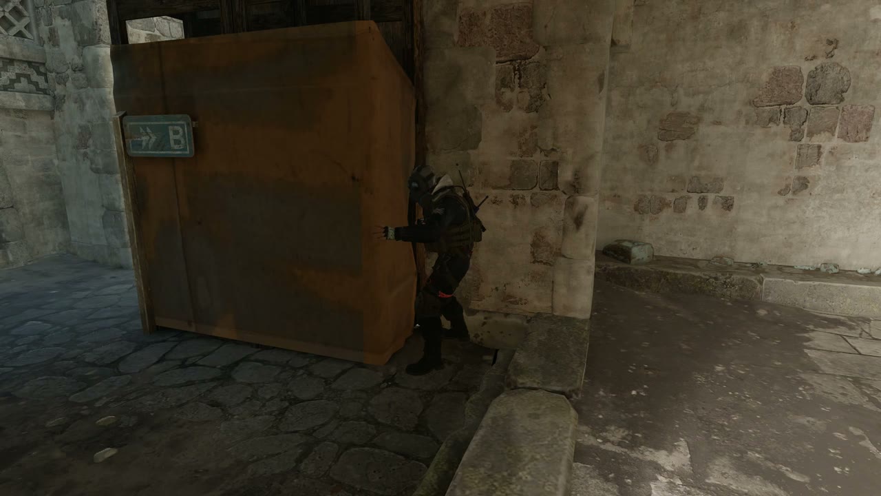 Third-person view of the setup position