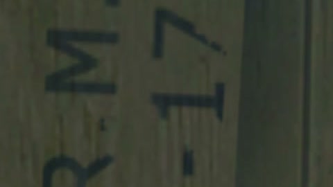 Close-up of the aim point just before the throw