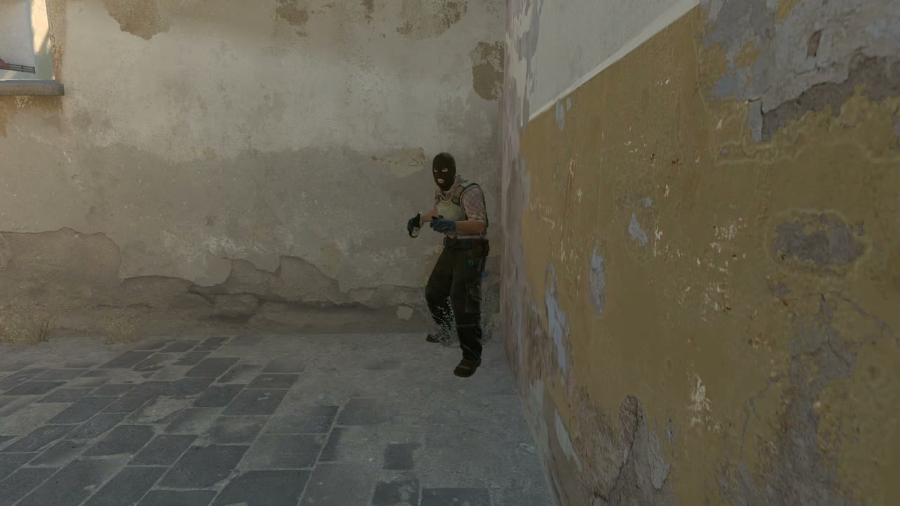 Third-person view of the setup position