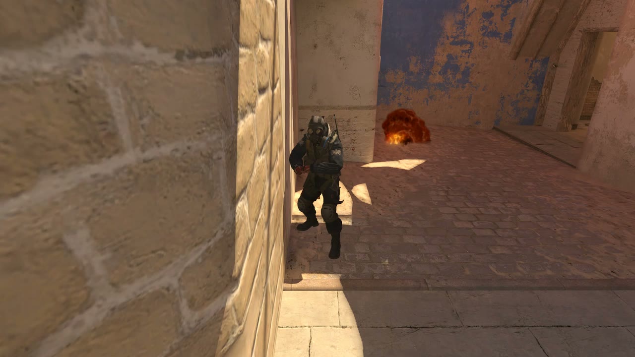 Third-person view of the setup position