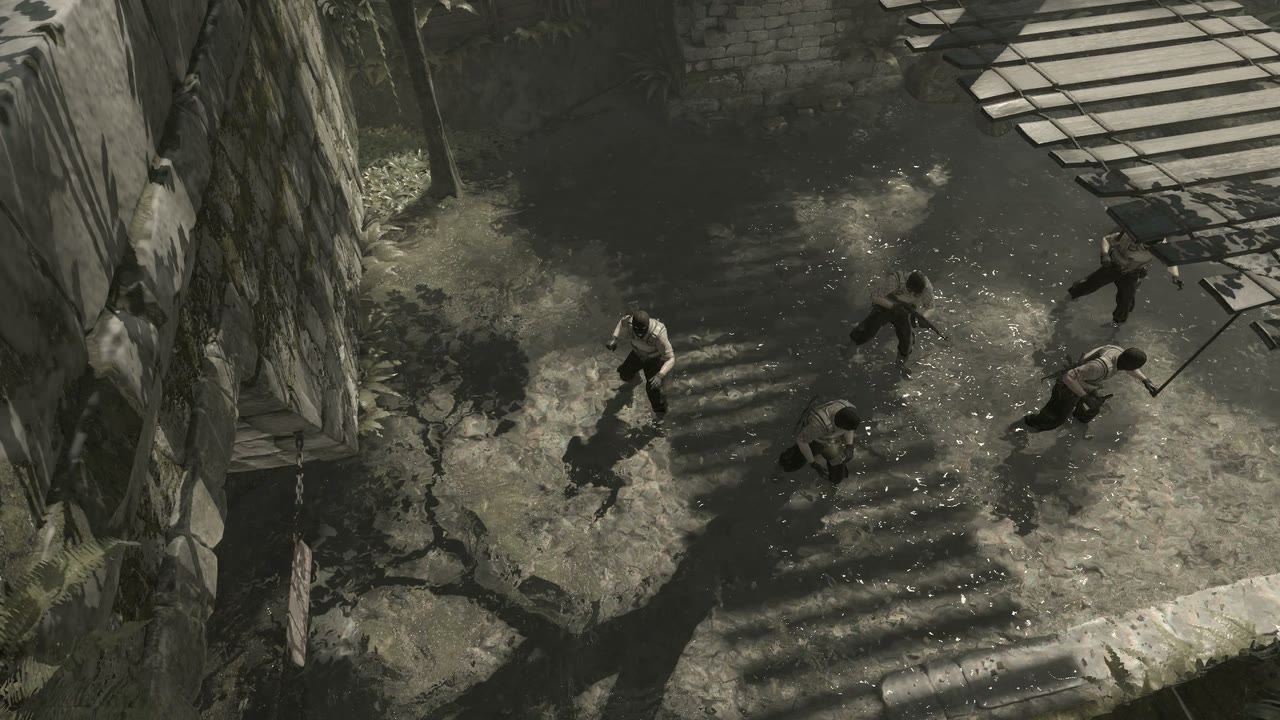 Third-person view of the setup position