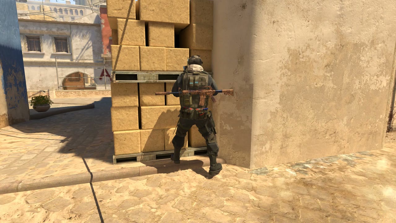 Third-person view of the setup position