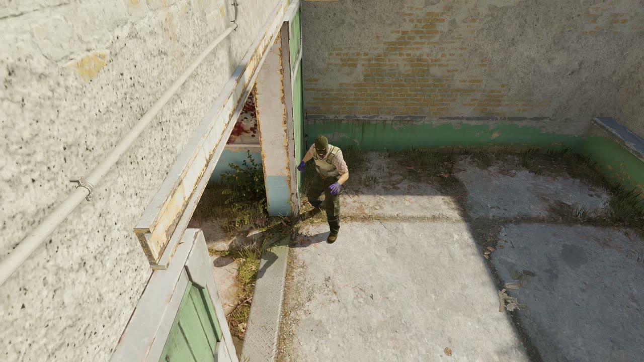 Third-person view of the setup position