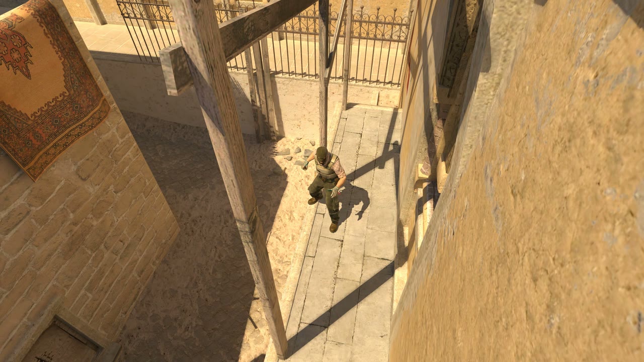 Third-person view of the setup position