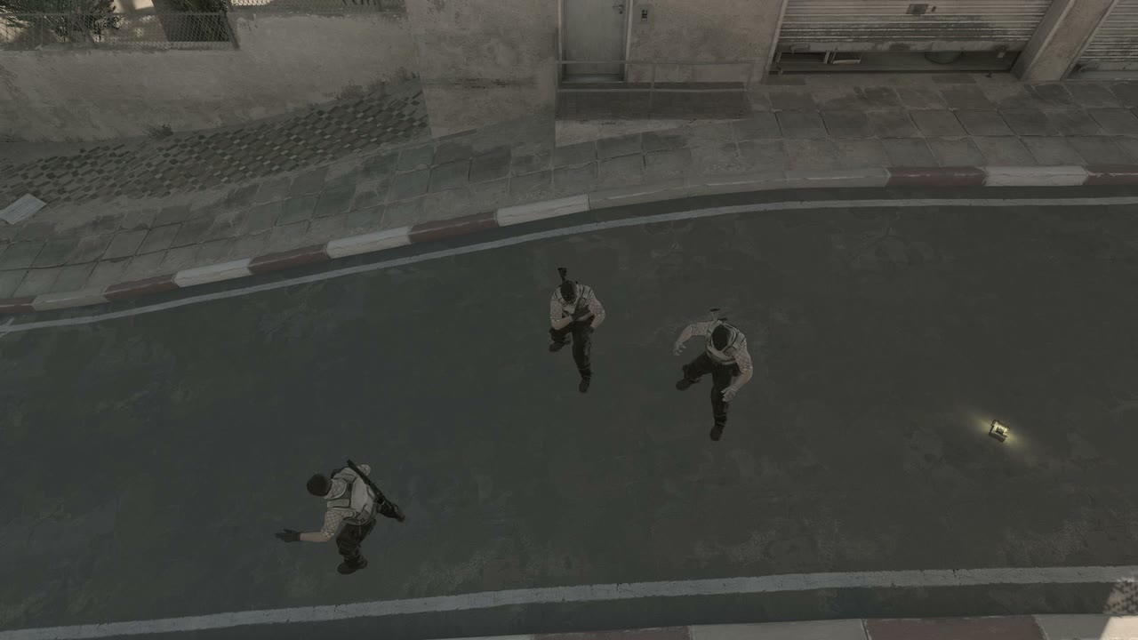 Third-person view of the setup position