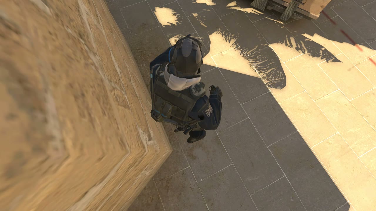 Third-person view of the setup position