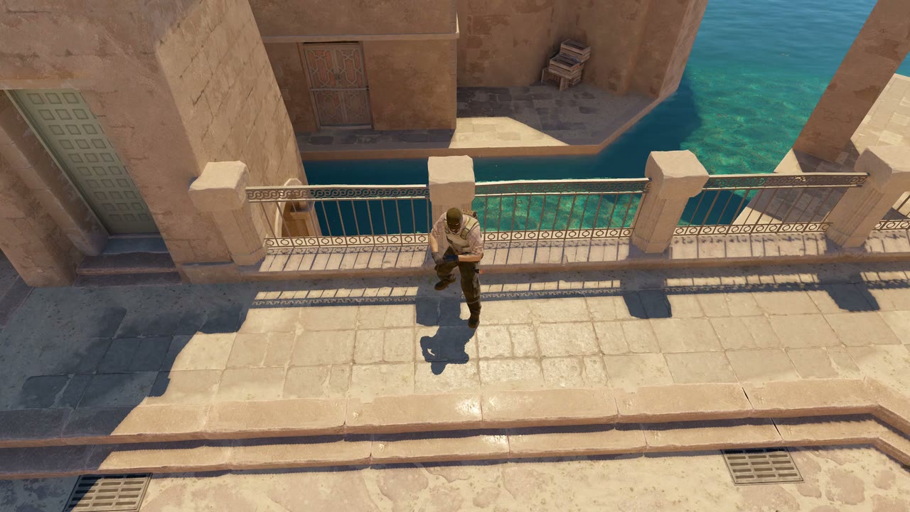 Third-person view of the setup position