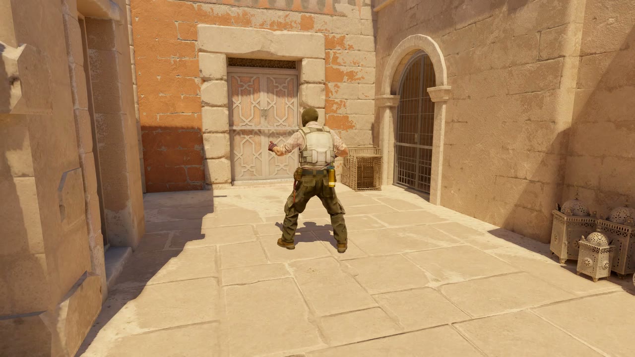 Third-person view of the setup position