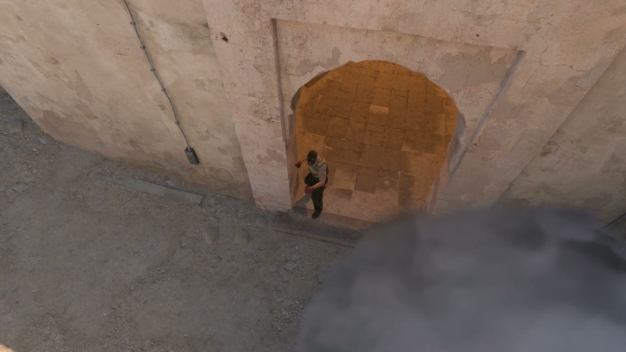 Third-person view of the setup position