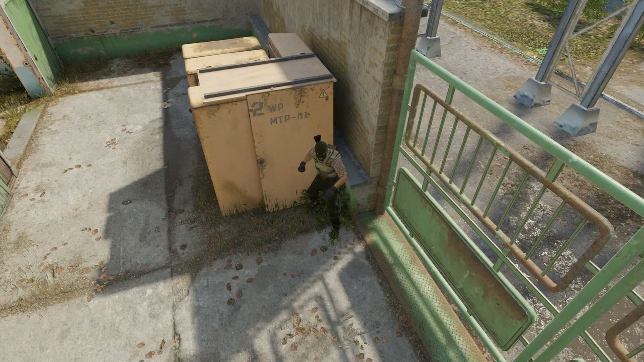 Third-person view of the setup position