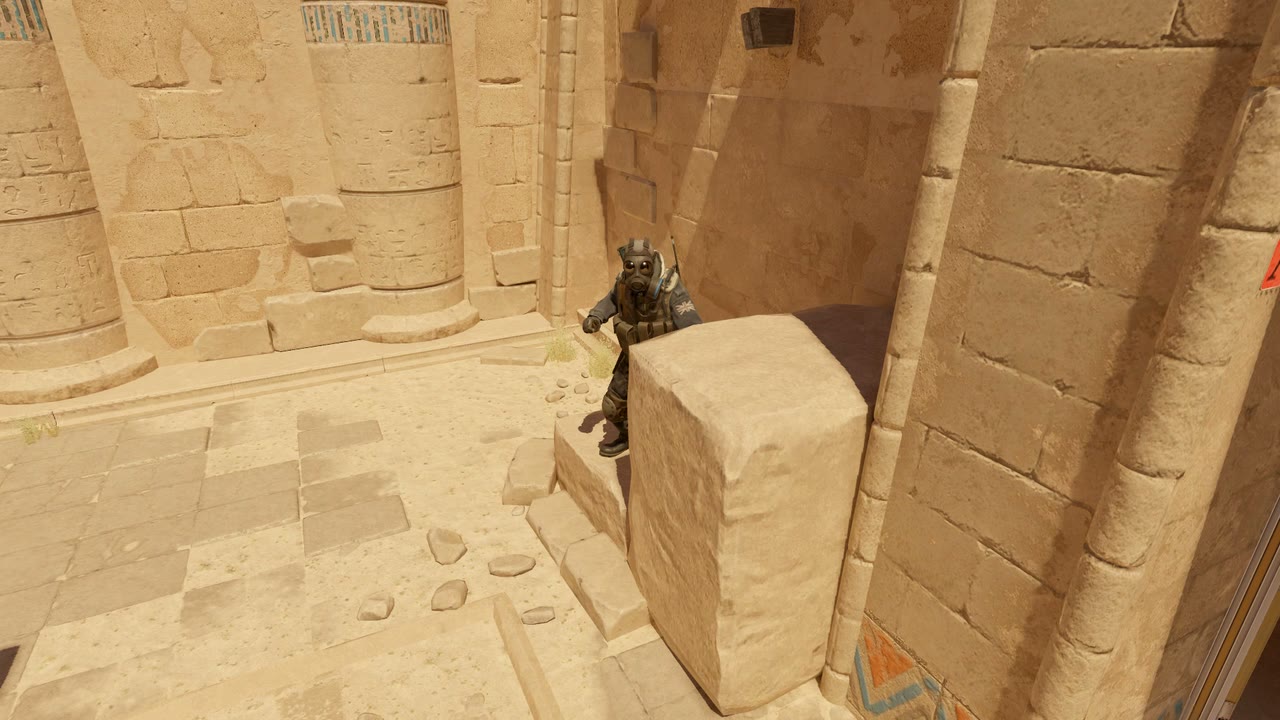 Third-person view of the setup position
