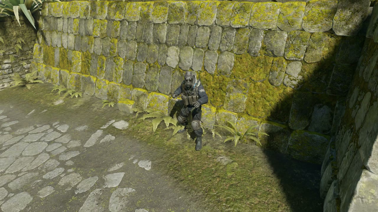 Third-person view of the setup position