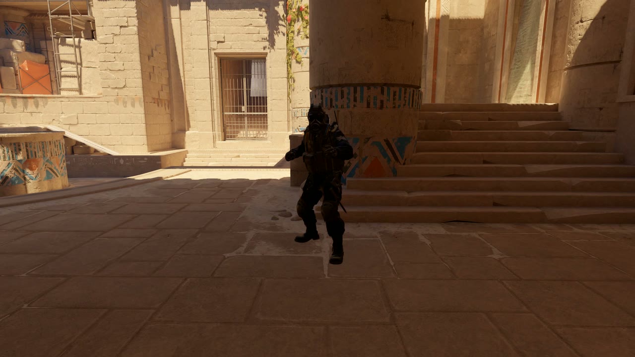 Third-person view of the setup position