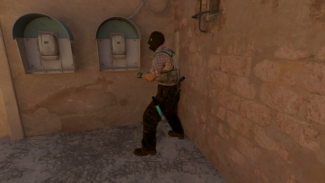 Third-person view of the setup position