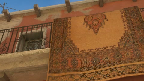 Close-up of the aim point just before the throw