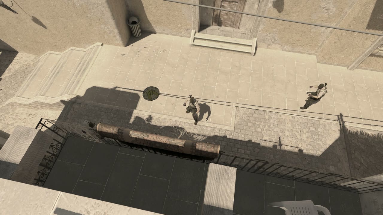 Third-person view of the setup position