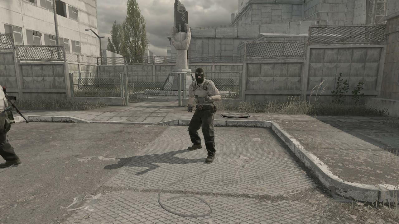 Third-person view of the setup position