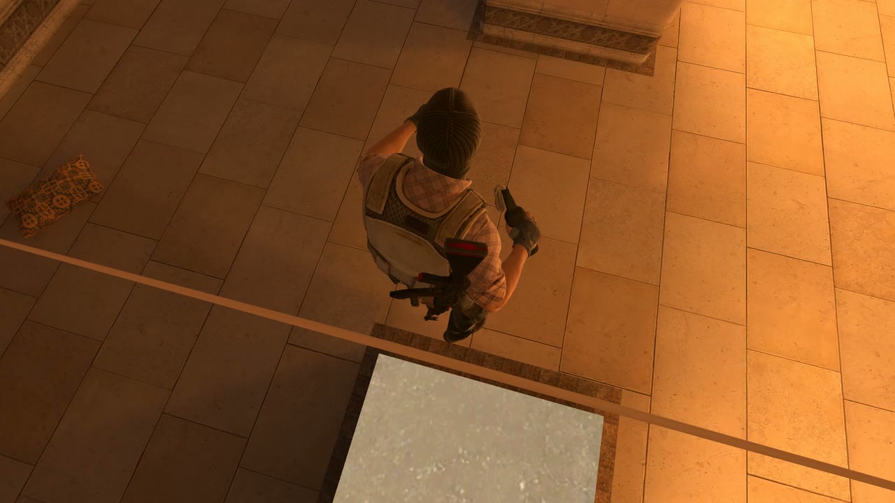 Third-person view of the setup position