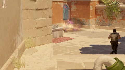 Close-up of the aim point just before the throw