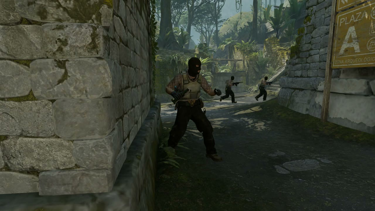 Third-person view of the setup position