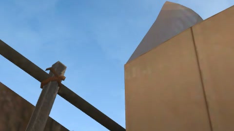 Close-up of the aim point just before the throw