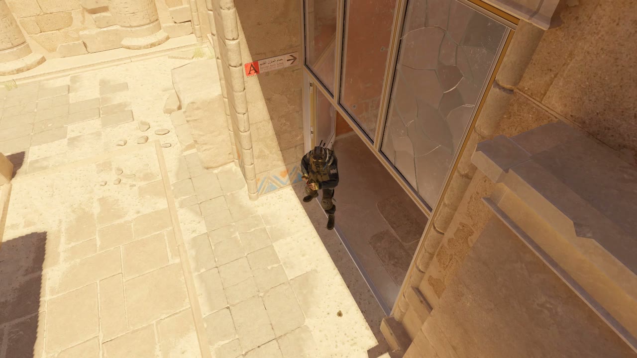 Third-person view of the setup position