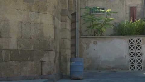 Close-up of the aim point just before the throw