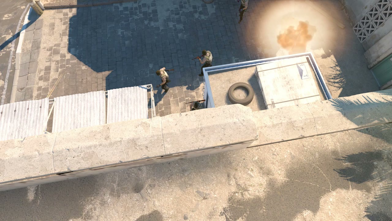 Third-person view of the setup position