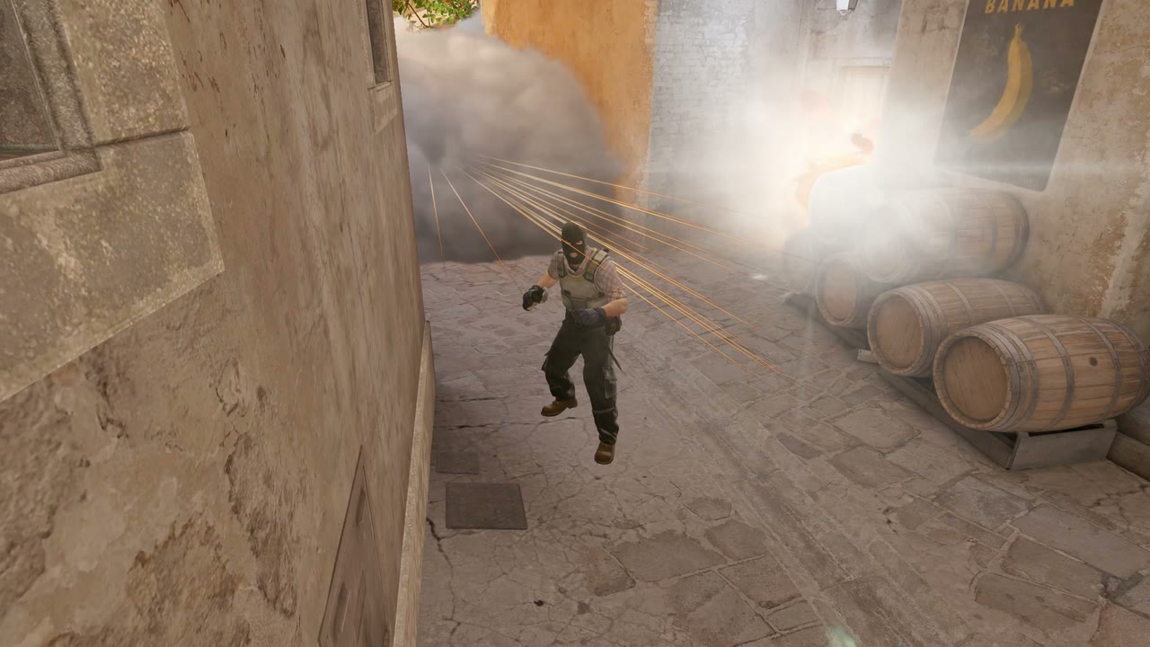 Third-person view of the setup position