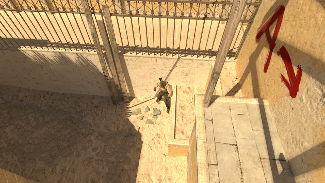 Third-person view of the setup position