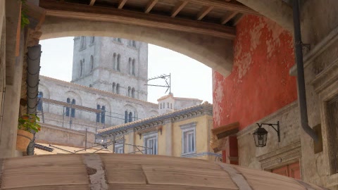Close-up of the aim point just before the throw